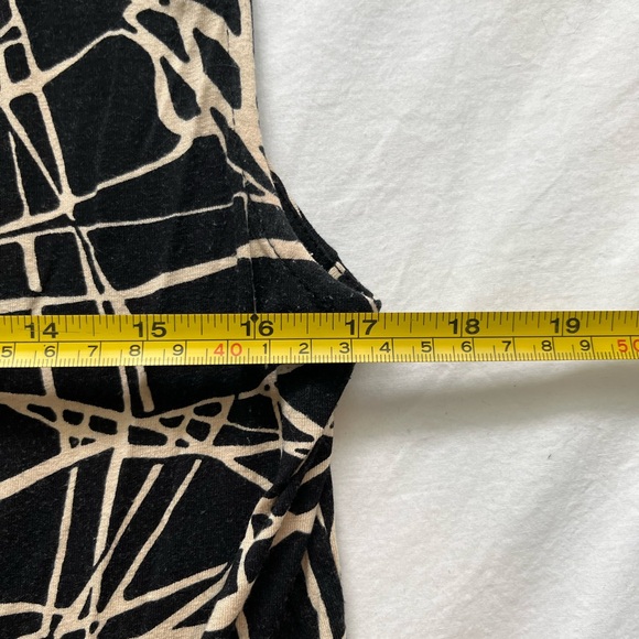 Anne Klein Sleeveless Faux Wrap Black & Cream Dress (L) - Picture 10 of 11